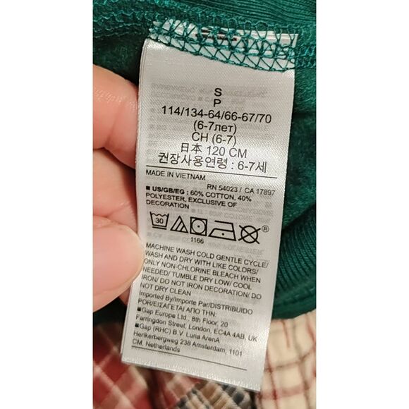 Gap Kids Sweatshirt NWT Crew neck Ivan Green Size Small (6-7) - Picture 9 of 9